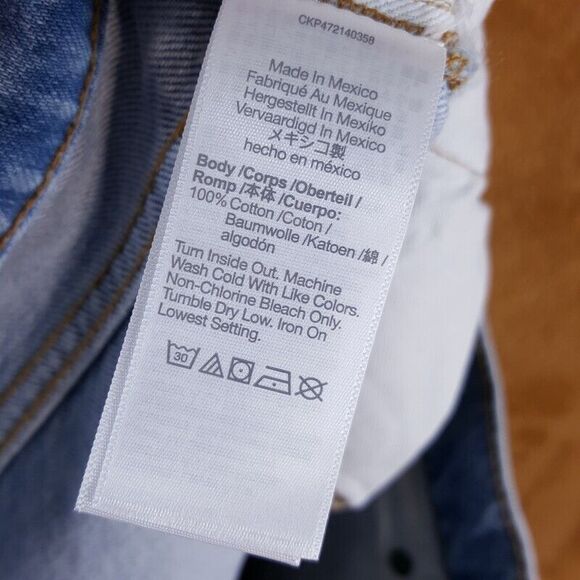 MADEWELL Mens Shorts Size 31 Blue Jean Medium Wash Denim 8" - Picture 4 of 8